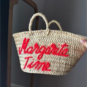 Straw Bag Purse Margarita Time